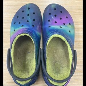 Blue and Purple Water Shoes with Ventilation and Chunky Sole